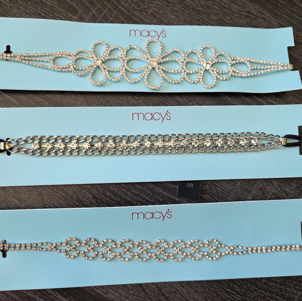 Elegant Silver Headband Set Of 3 by Macy's